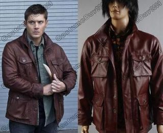 Supernatural (Season 7) Dean Pleather Jacket Coat Costume