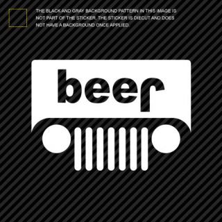 2x) Jeep Beer Sticker Die Cut Self Adhesive Vinyl Decal