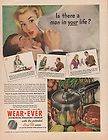 1945 VINTAGE WEAR EVER ALUMINUM PRESSURE COOKER MAN IN YOUR LIFE PRINT 