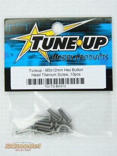 Tuneup R/C Button Head Titanium Screw M3x12mm, Free S&H