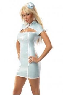 Womens Sexy Nurse Halloween Costume Doctor Fancy Dress Scrubs S M L 