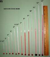 OLD STOCK 13 IN REPLACEMENT GLASS THERMOMETER TUBE FOR ADVERTISING 