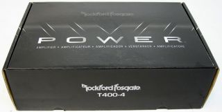 ROCKFORD FOSGATE T400 4 POWER 4 CHANNEL 400W RMS BRAND NEW WITH 