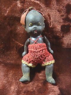 ANTIQUE google eye AFRICAN AMERICAN bisque BABY DOLL adrorable JOINTED