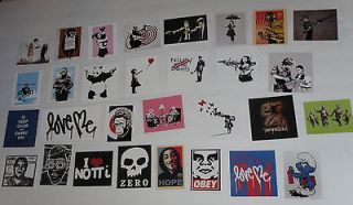   DEATH NYC Original Street Art Graffiti Sticker Pack of 30 a obey L42