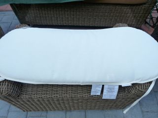 Pottery Barn Outdoor Indoor Magnolia Bench Cushion Natural Canvals 