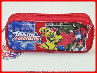   Pencil Vanity Case   Red Box Bag Optimus Prime Bumblebee New