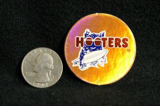 Hooters Owl Logo Orange Surfboard Pog Coin Token* uniform halloween 
