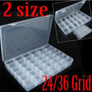   Plastic Adjustable Jewelry Bead Organizer Box Storage Container Case
