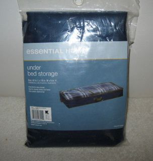 NEW ESSENTIAL HOME UNDER BED STORAGE *FOLDS FLAT * CLEAR PLASTIC 