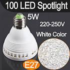   E27 5W 220V 250V White Light Bulb Lamp Spotlight Lighting 120°540LM