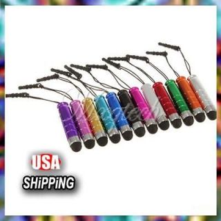 12x Color Mini Capacitive Stylus Touch Pen For iphone 5 4S HTC Samsung 
