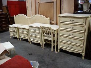 Vintage Henry Link French Provincial bedroom furniture french painted