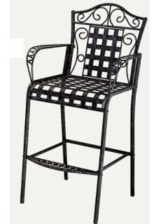 Mandalay Outdoor Wrought Iron Bar Height Patio Chair (Set of 2) BRAND 
