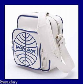 RETRO Style PAN AM MALAY BAG Purse Tote In PAN AM Vintage WHITE