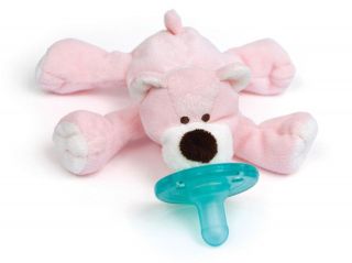   Infant Baby Soothie Dummy Pacifier with Cuddly Plush Animal NEW