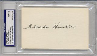   index card psa/dna CLARKE HINKLE green bay packers mint 9 signature