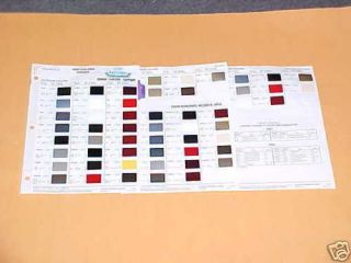 1989 HONDA CRX Si ACCORD LX DX PAINT CHIPS COLOR CHART