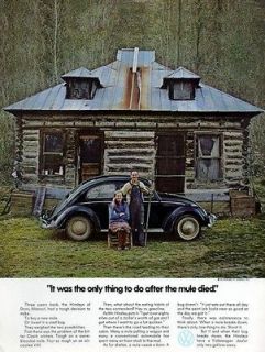 1972 Volkswagen VW Bug The Only Thing to Do Original Color Ad