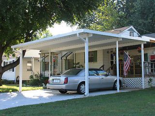 20 x 20 Wall Attached Aluminum Carport Kit (.025), Patio Cover Kit