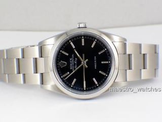 Unisex Rolex Oyster Perpetual Air King 14000M Black Dial Stainless 