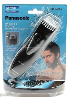 ER2403K PANASONIC Wet/Dry Hair & Beard Travel Trimmer, Uses two AAA 