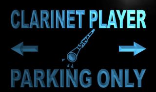 m240 b Clarinet Player Parking Only Neon Light Sign