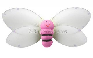PINK SMILING BEE DECORATION hanging bumble honey decor decorations 