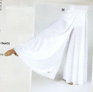   PRAISE LITURGICAL DANCE Palazzo Pants White Ch/Ladies Sizes Praisewear