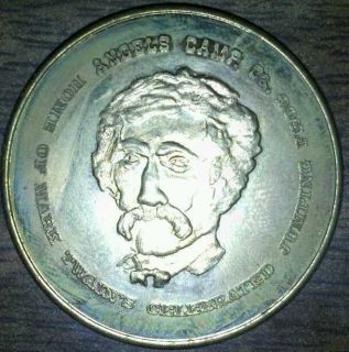 Mark Twain Coin, Jumping Frog Jubilee Medallion 1928 1978 Angels Camp 