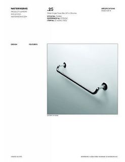 225 NEW IN BOX WATERWORKS THE COLLECTION .25 18 CHROME TOWEL BAR