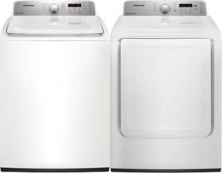Samsung HE Top Load Washer & Electric Dryer WA400PJHDWR & DV400EWHDWR