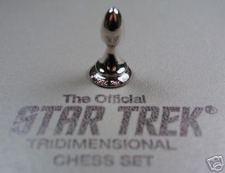 Franklin Mint Star Trek 3D Chess   Silver Plated Pawn