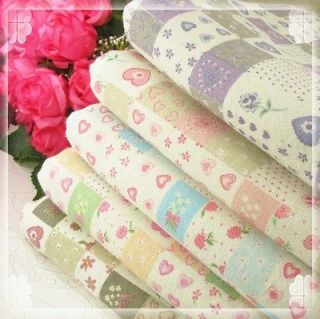 lovely Peach Heart Japanese YUWA linen cotton fabric 18*18