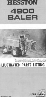 Hesston 4800 Baler Illustrated Parts List