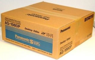 PANASONIC AG 1980 1980P S VHS VCR  REFURBISHED IN BOX WARRANTY VISA 