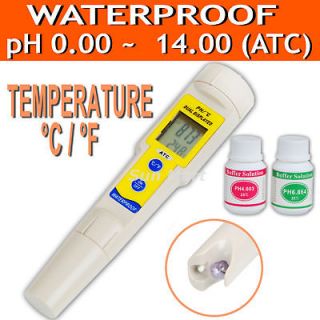 Waterproof Digital pH Meter Tester Thermometer °C/°F