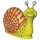   Snails Pace Hand Painted Male Mollusk Garden Deck Patio Statue