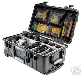 PELICAN 1514 GREEN CASE 1510 W/PADDED DIVIDERS