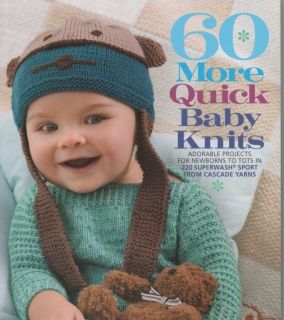 60 More Quick Baby Knits Knitting Patterns Cocoons Sacks Blankets 