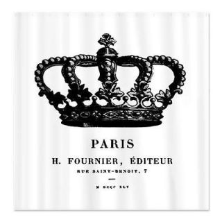 PARIS CROWN Paris Shower Curtain by CafePres 630831796