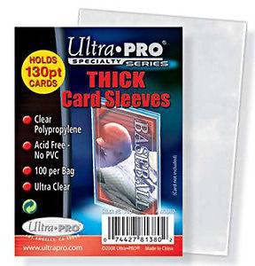   Pro THICK Trading Card Sleeves (1 Pack) For Thick Jerseys or Patches
