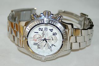 BREITLING Super Avenger MINT A13370 White 48MM w/ Tags, Box, Papers 