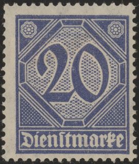 Stamp Germany Official Mi 026 Sc O5 Dienst Deutsches Reich Empire 