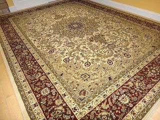   5x8 Rugs Ivory Burgundy Persian Tabriz Design Rug Oriental Carpet