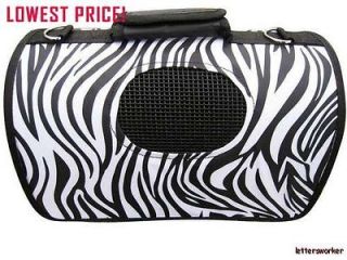 Lowest price Zebra stripe Pet Dog Cat Carrier Tote Travel Airline Bag 