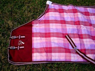 Horse Cotton Sheet Blanket Rug Summer Spring Pink Burgundy 72 12613