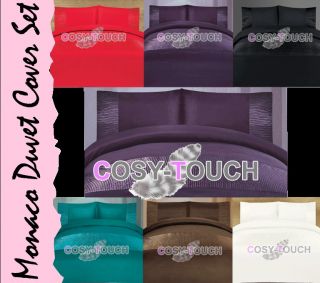   Crinkle Soft Touch Faux Silk Duvet Cover & Pillowcase Bedding Set