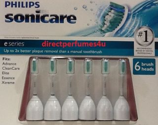 PHILIPS Sonicare Toothbrush e Series 6 PACK Replacement Brush Heads 