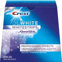   White Professional Effects Whitestrips Teeth Whitening Strips NEW 3 D